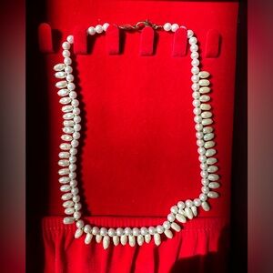 NAPIER Vintage Faux Pearl Necklace Gold Tone